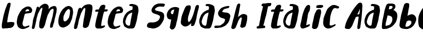 Lemontea Squash Italic font
