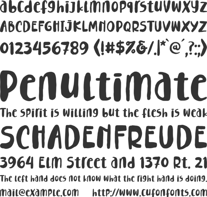 Lemontea Squash font preview