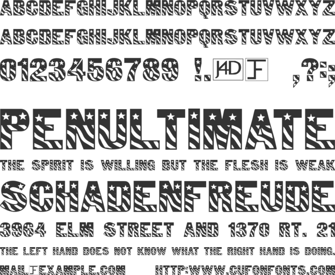 Patriot font preview