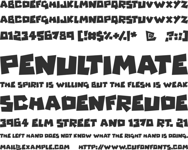 Monsterz font preview