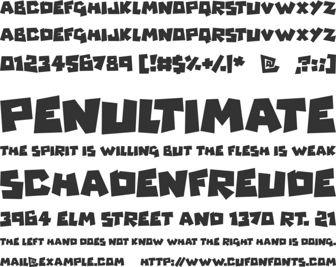 Monsterz font preview