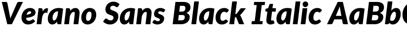 Verano Sans Black Italic font