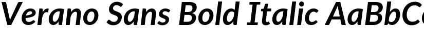 Verano Sans Bold Italic font