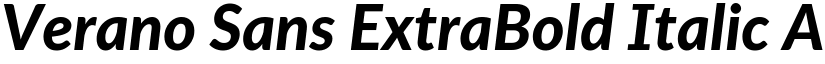 Verano Sans ExtraBold Italic font