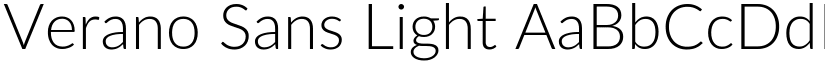 Verano Sans Light font