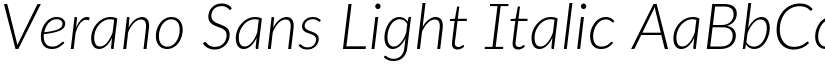 Verano Sans Light Italic font