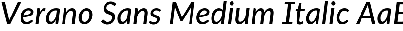 Verano Sans Medium Italic font