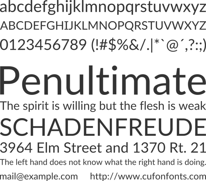 Verano Sans font preview