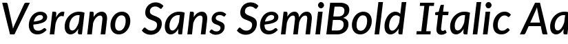 Verano Sans SemiBold Italic font