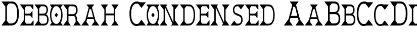 Deborah Condensed font