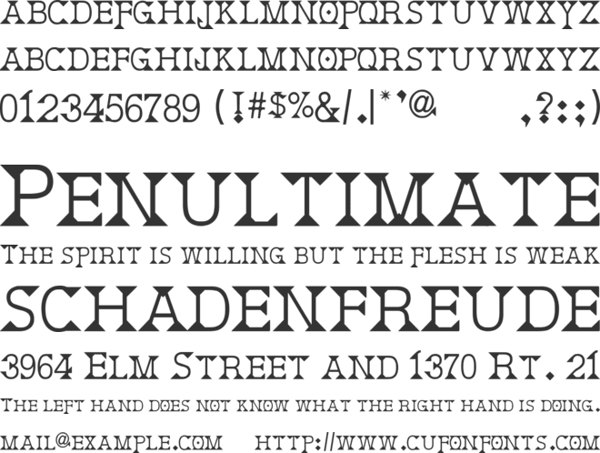 Deborah font preview