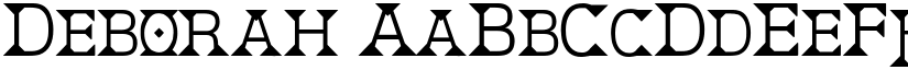 Deborah font