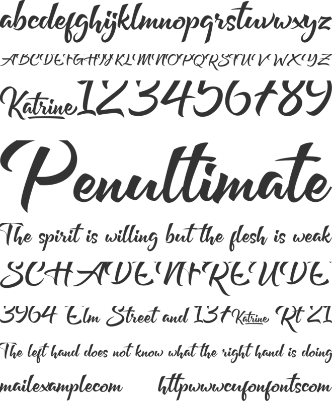 Katrine font preview