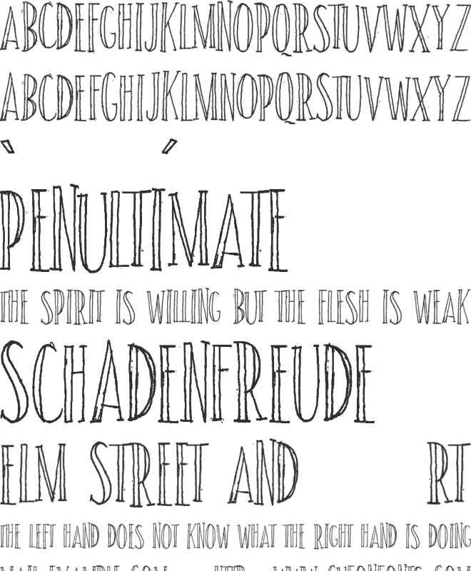SUNDANCE PERSONAL USE font preview