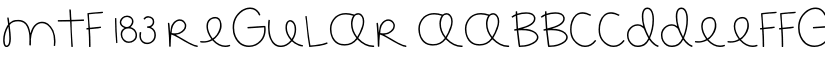 MTF 183 Regular font