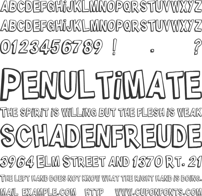 Jerantet1977 font preview