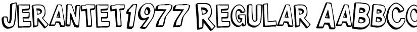 Jerantet1977 Regular font