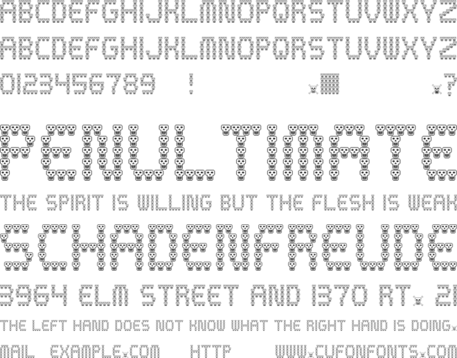 Skully font preview