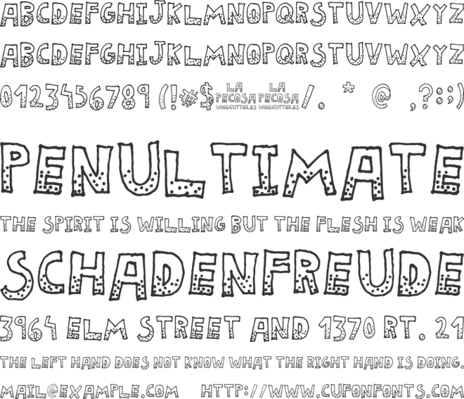 La Pecosa font preview