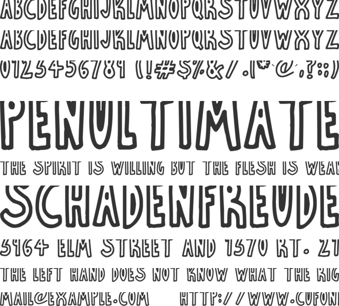 Toon Outlines font preview