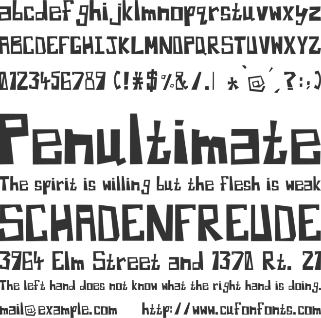 Martilo font preview