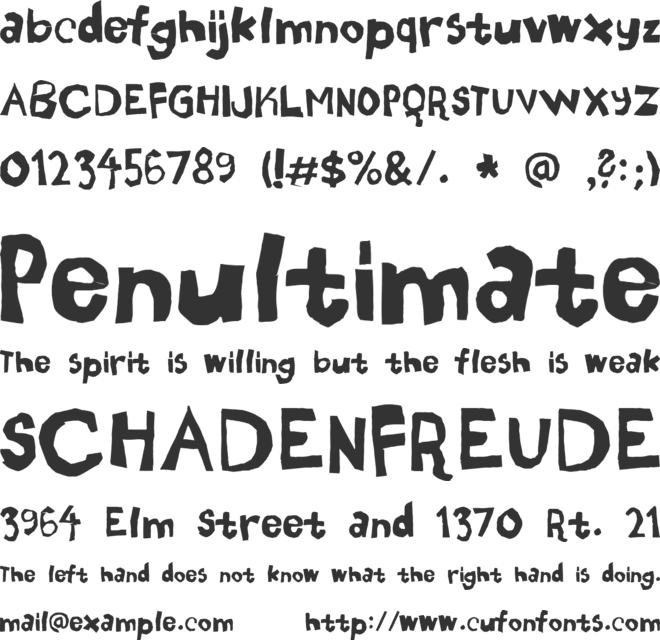 Nozhnitsy font preview