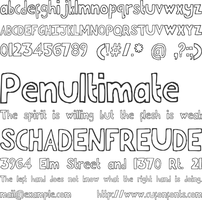 Heasafel font preview