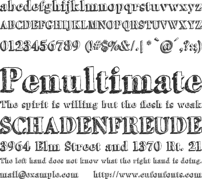 GrutchShaded font preview