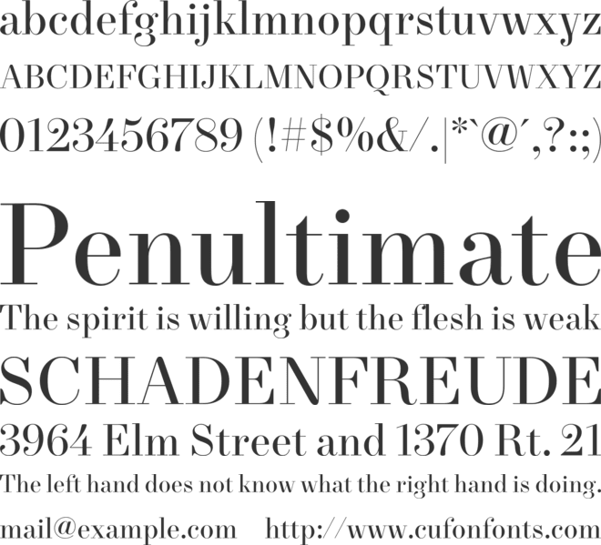 VL NewParis Headline font preview