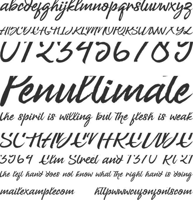 Bill Smith font preview