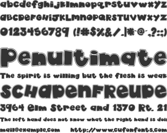 akaDylan Collage font preview