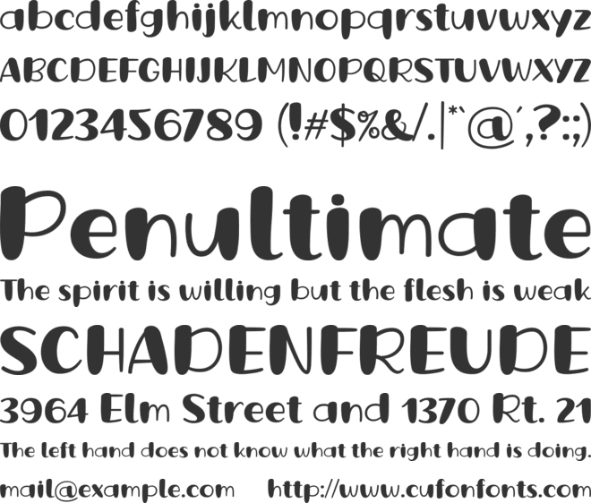 Grande October Three font preview