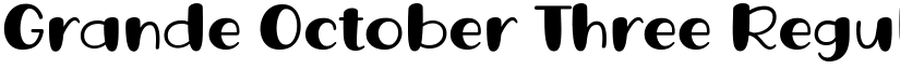 Grande October Three Regular font