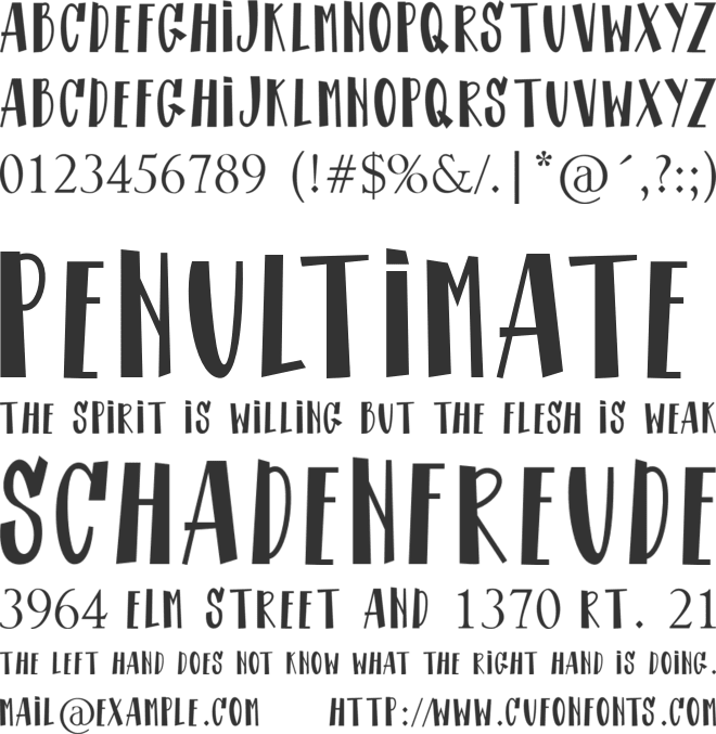 CAROLINE font preview