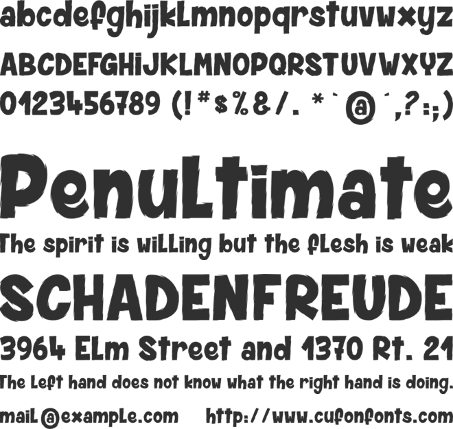 SPIDER MONKEY font preview