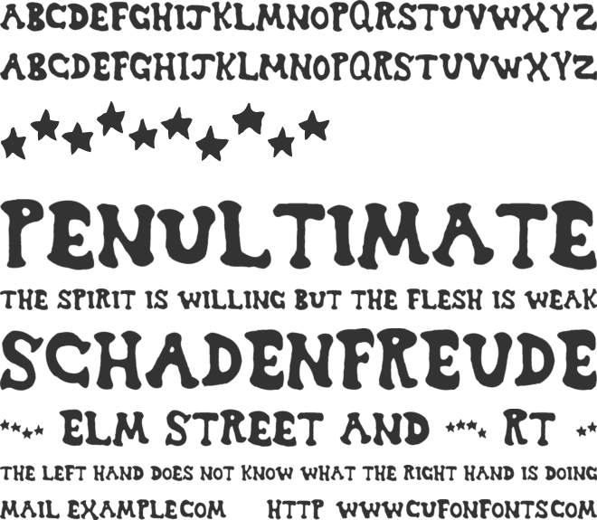 Dreamwish font preview