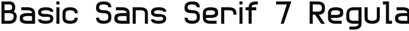 Basic Sans Serif 7 font download