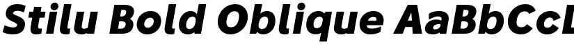 Stilu Bold Oblique font