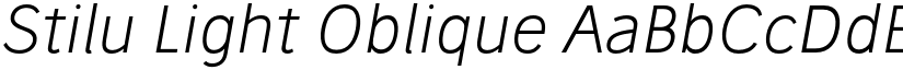 Stilu Light Oblique font