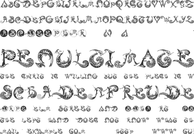 Schnoerkel Caps font preview