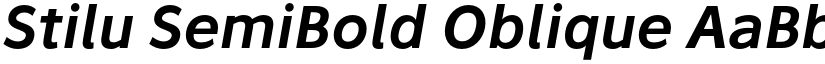 Stilu SemiBold Oblique font
