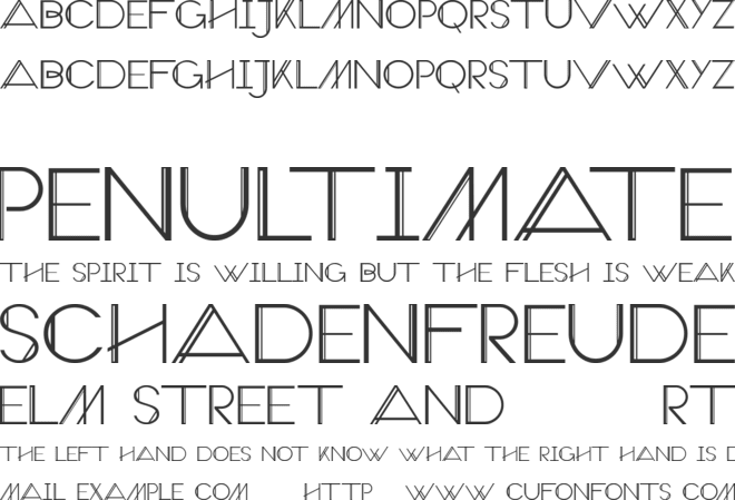 Veron Extra font preview