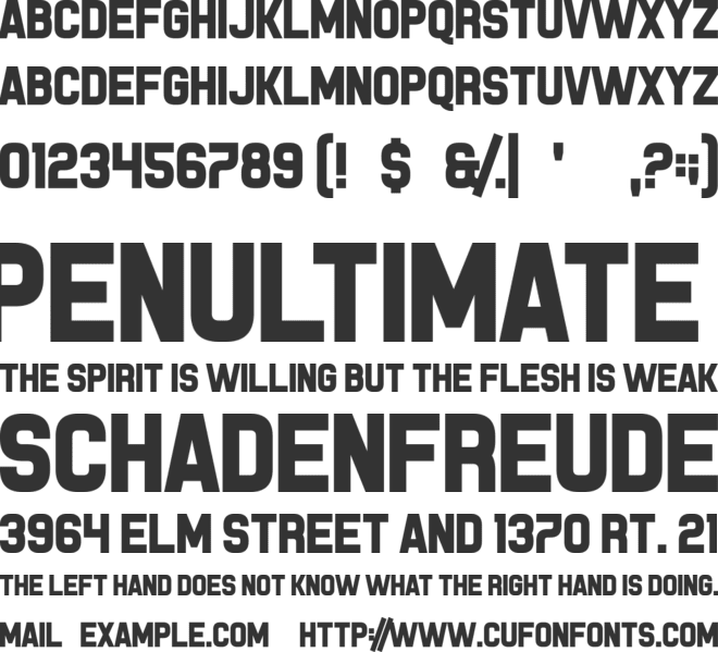 Piston Pressure font preview