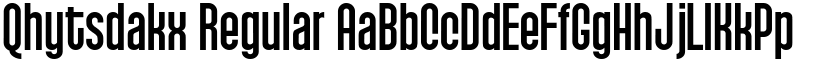 Qhytsdakx Regular font