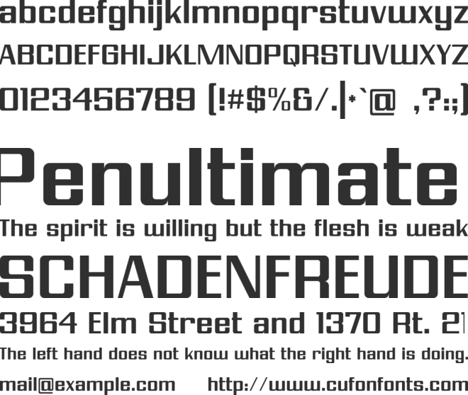 Modern Vision font preview