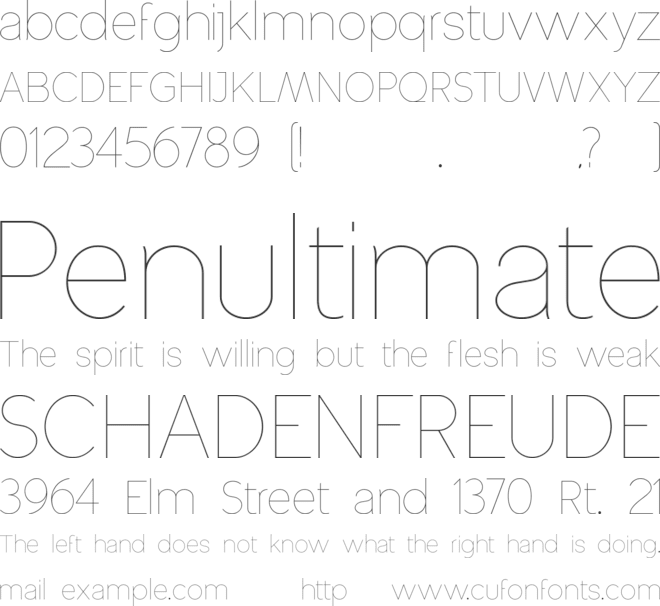 Altera font preview