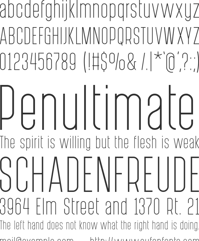 PostScriptum font preview