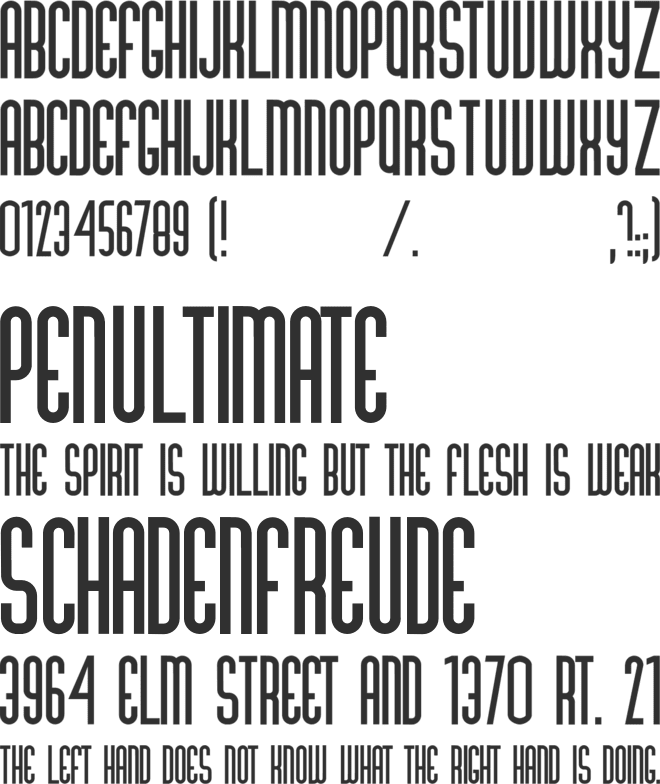 Gabba All Caps font preview