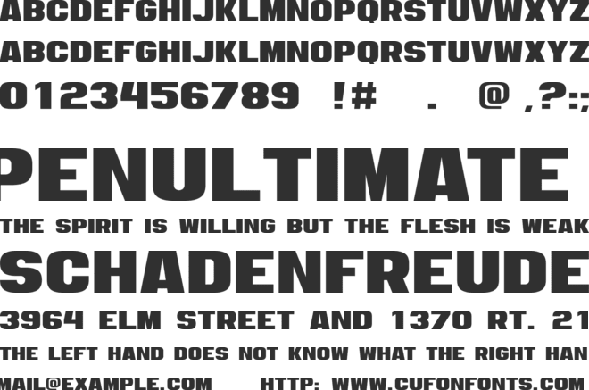 Dozer One font preview