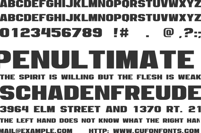 Dozer One font preview